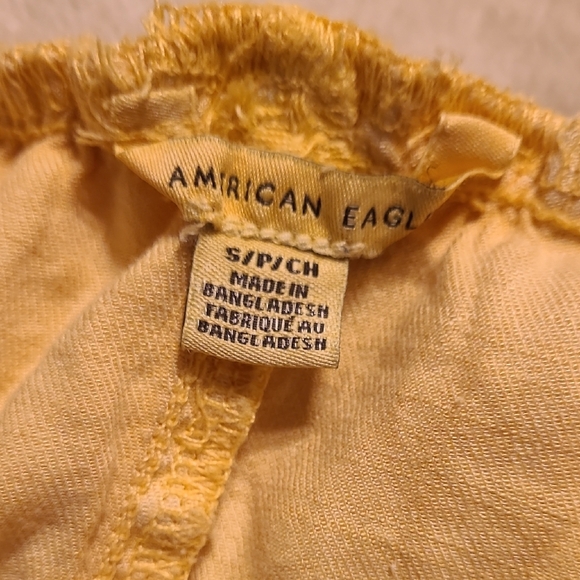 American Eagle Outfitters High Waist Yellow Shorts - Picture 3 of 4